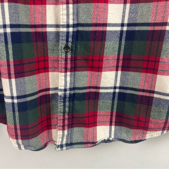 Lands' End Men's Flannel Button Up Plaid Shirt Standard Fit 100% Cotton Soft L - Picture 6 of 13